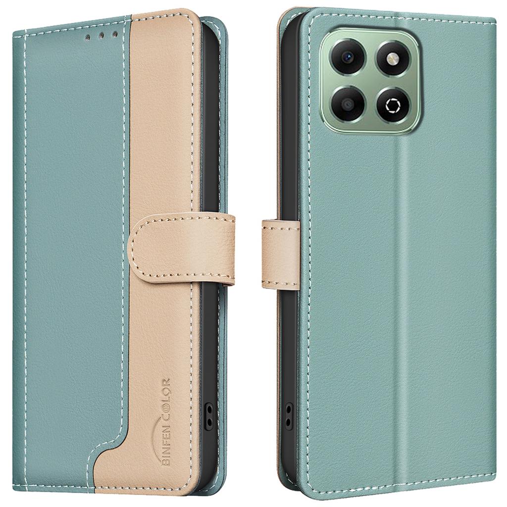 For Honor X6b 4G Wallet Case Splicing Color Leather Phone Cover