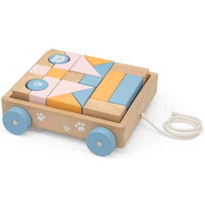 Carrinho de Blocos de Construção PolarB, Brinquedo de Madeira, TYPR44096