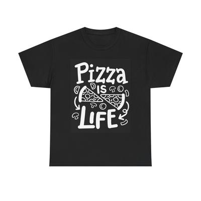 Pizza Is Life Grafické tričko Vtipné grafické tričko s pizzou NY Unisexové tričko z těžké bavlny
