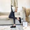 Luxuriöse mit Schaffell gefütterte Loafer Damen Lammwollschuhe Damen Winter Slipper Fellige Flats Baumwolle Wolle Mocasine Femme Barfußstiefel