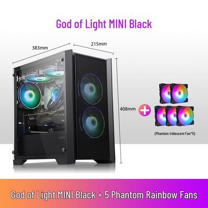SAMA God of Light Mini White mATX240 Case with Transparent Side Panel