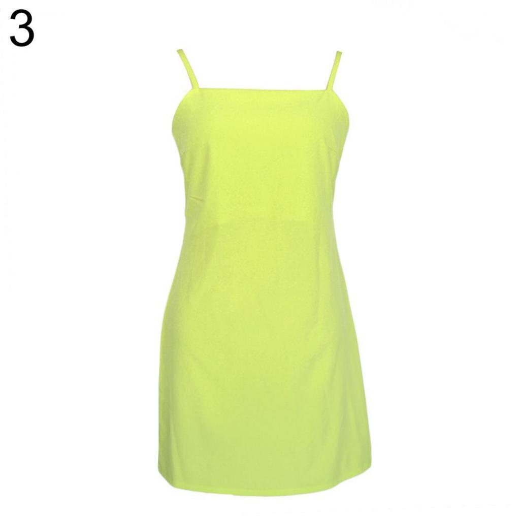 nelle neon fitted mini dress