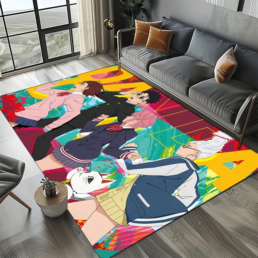 DAN DA DAN Anime Cartoon 3D Carpet Rug for Living Room Bedroom Home Sofa Decoration,Kids Play Non-slip Floor Mat Gift