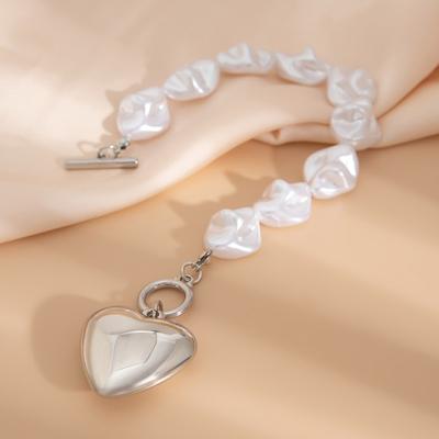 Yousheng Náhrdelník s přívěskem Srdce Nepravidelné umělé perly Náhrdelník na klíční kost Náramek Masivní choker Náhrdelník Romantický šperk Dárek pro ni