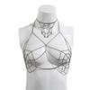 Gothic Style Dark Spider Web Personality Body Chain Halloween Sexy Chain Chest Chain