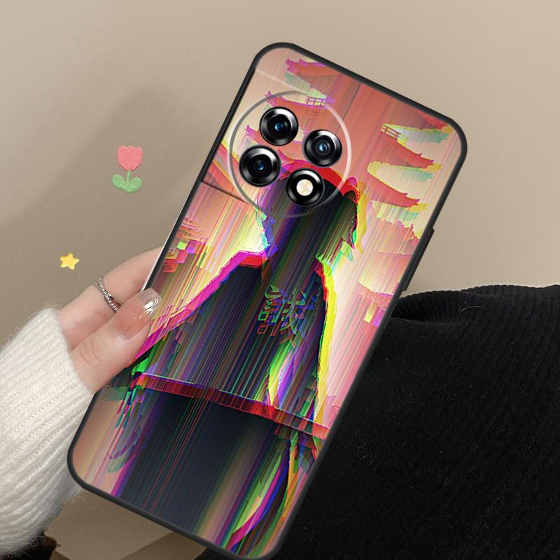 Vaporwave Glitch Anime Cover For OnePlus 12 13 11 12R 13R 9 10 Pro 8T 9RT 10T 10R Nord CE 4 2 3 Lite N20 N30 Case