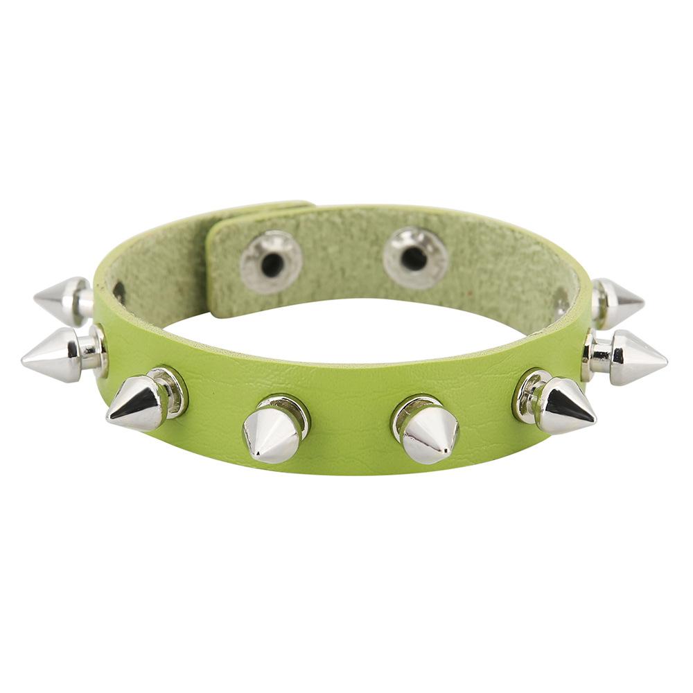 Black Goth Bracelets For Women Punk Boho Emo Spike Rivets PU Leather Bracelet Cuff Bangles Festival Jewelry Party Gifts