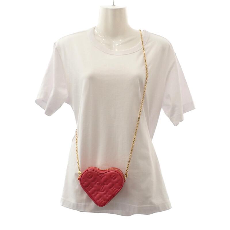 LOUIS VUITTON  M80837 Monogram Shoulder Bag Red leather Women