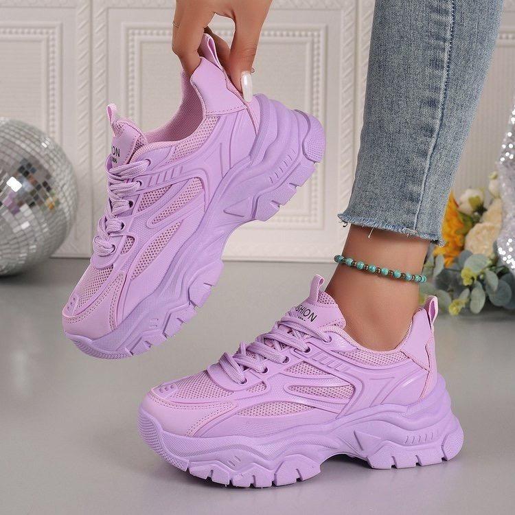 Fashion Sneakers for Women Mesh Breathable Casual Shoes Designer Platform Height Increasing Sports Shoes Comfort Tennis Shoes for Women