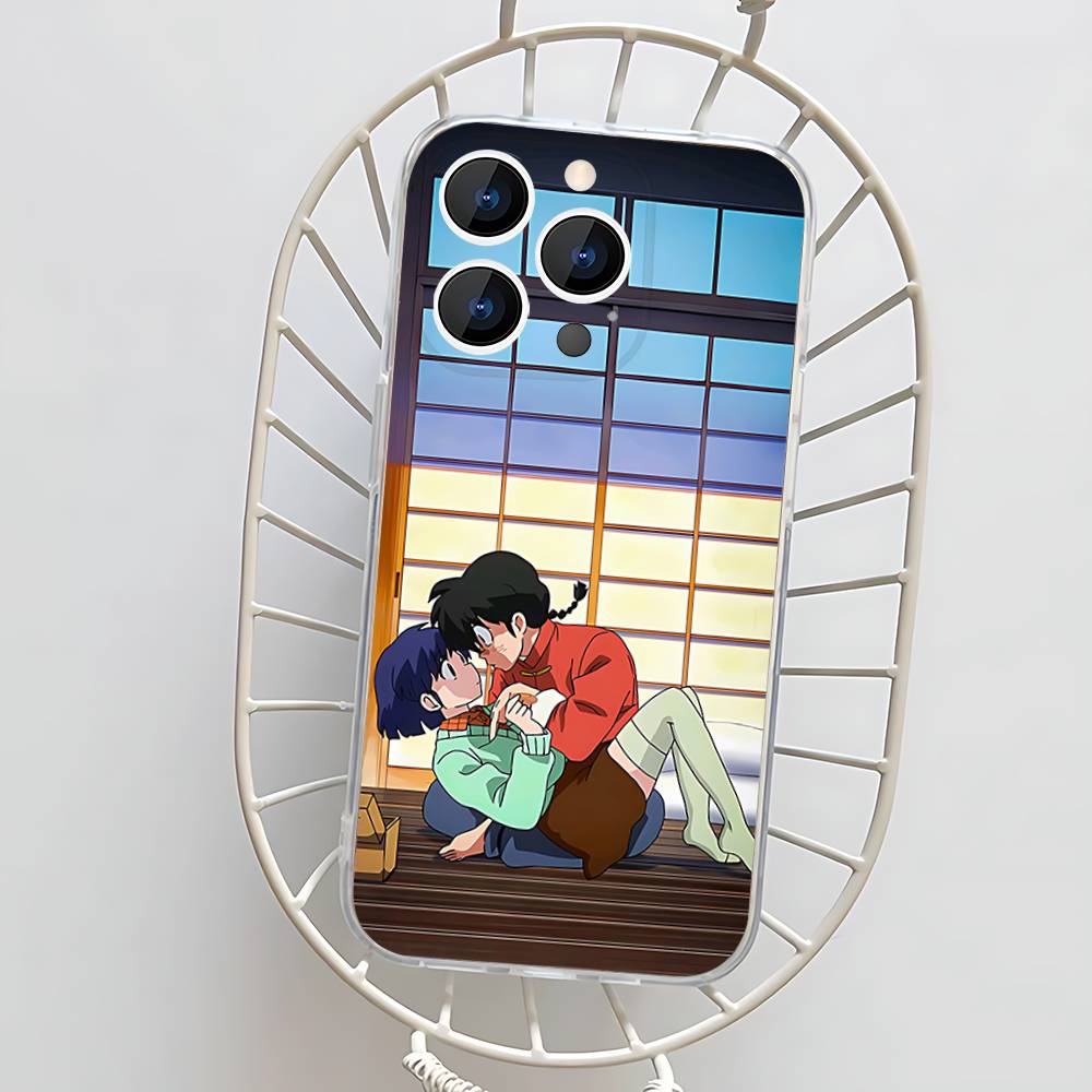 COOL Ranma 1 2 Phone Case For iPhone 17,16,15,14,13,12,11 Pro,Max,Plus,X,XS,XR,SE4,E Mini Transparent Soft Cover