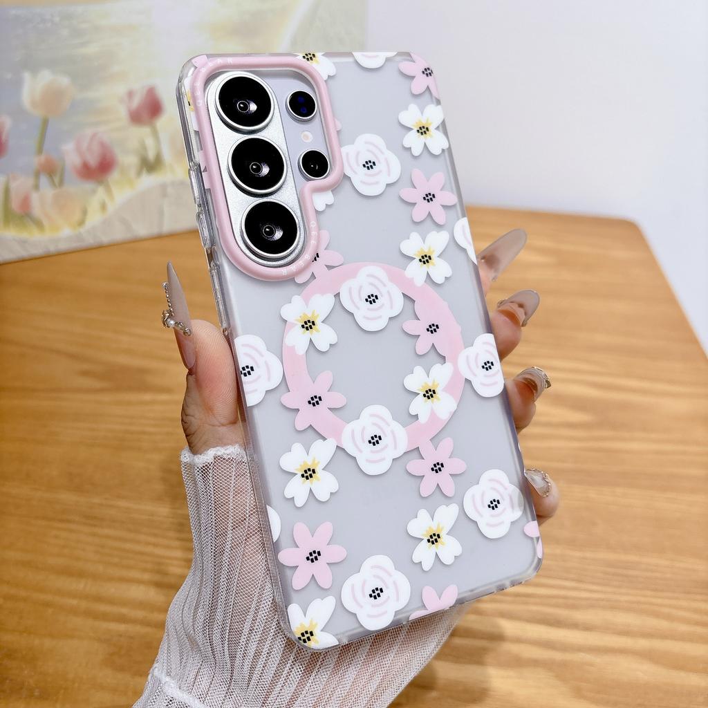 New imd skin matte flower magnetic suction new Samsung S11ultra mobile phone case S11/S11 anti-drop