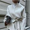 European and American Women's French Fashion Loose Wool Coat