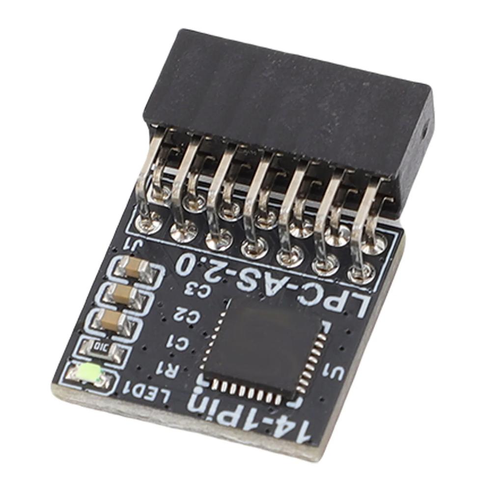TPM2.0 Encryption Security Module 14-1 Pin 2 X 7P 2.0mm Pitch TPM Remote Card Support for Win11 2.0 Motherboard