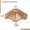 3 Pieces Woven Rope Lampshade Hanging Light Fixtures Shade Fitting Pendant Chandelier