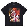 230 Gsm 100% Cotton One Piece V41 Nami Print Unisex Heavy Cotton T Shirt