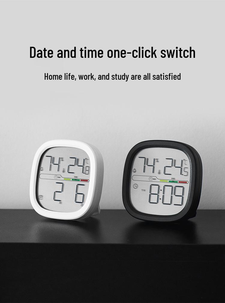 Multifunctional Slim LCD Clock with Temperature, Humidity, Magnetic Alarm