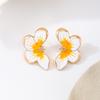 2026 Nieuwe Trendy Roze Kleurverloop Druipolie Bloem Oorbellen Studs voor Vrouwen Temperament Metalen Vlinder Oorbellen Mode Sieraden Cadeaus