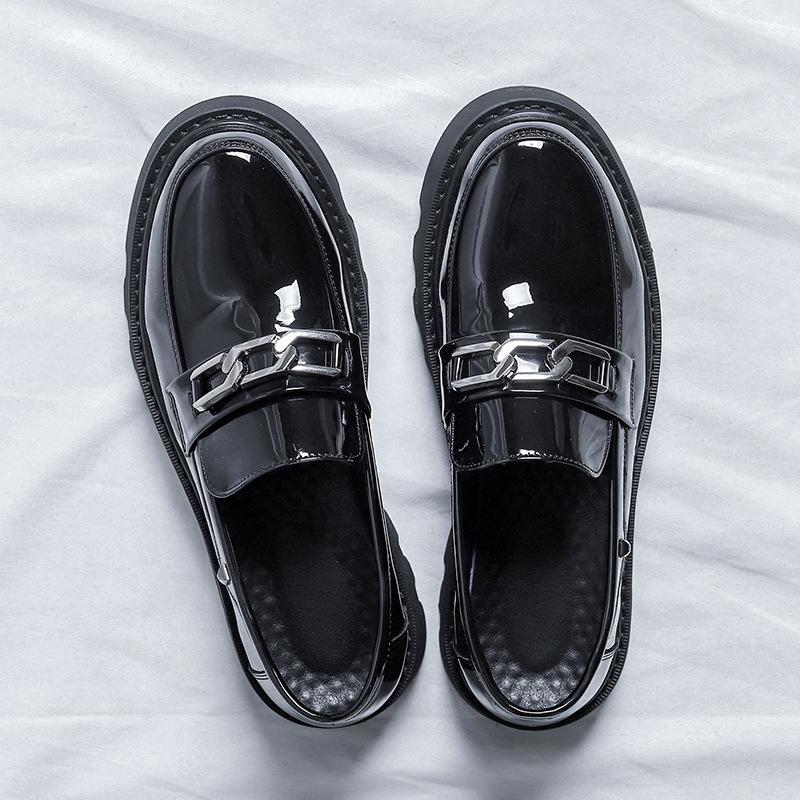 FashionMen Brriths Style Dress Shoes LaceCasual Business Genuine Leather Shoes for Men Black Formal Wedding Shoes Zapatos De Hombre