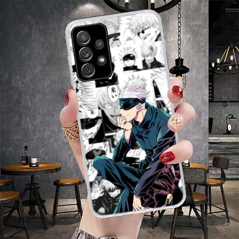 JujuKaisen Gojo Satoru Phone Case For Samsung Galaxy A12 A22 A32 A52 A72 A02S A51 A50S A71 A70 A31 A20S Note 20 Ultra S10 A10S G