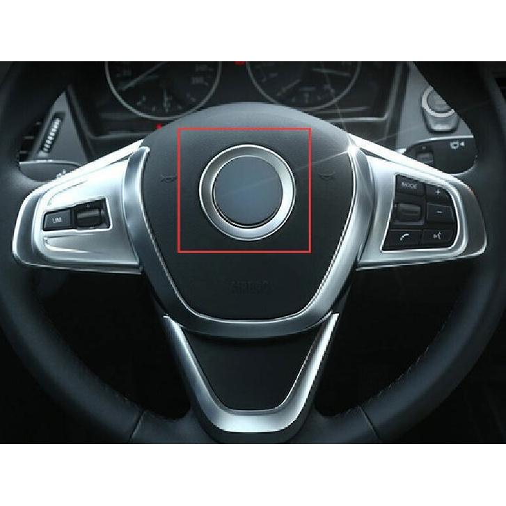Horn Ring Cover Panel 2016-21 Fit For BMW X1 F48 Car Steering Wheel Matte Silver
