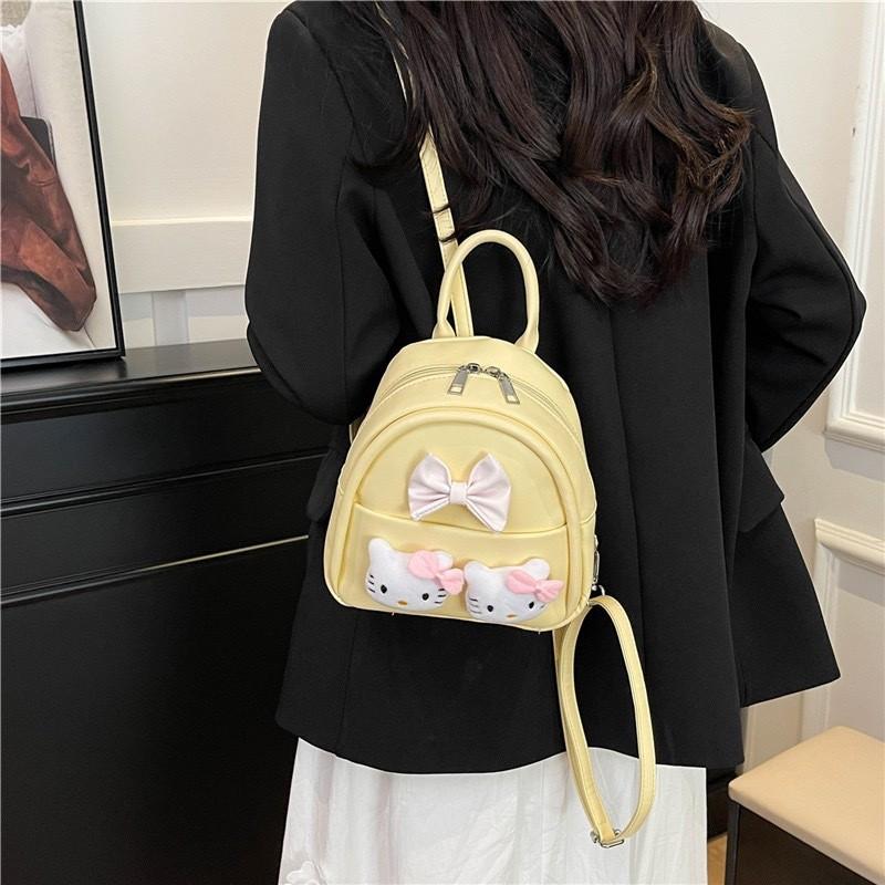 Sweet Doll And Bow Lace Decoration Student Mini Backpack Daily For
