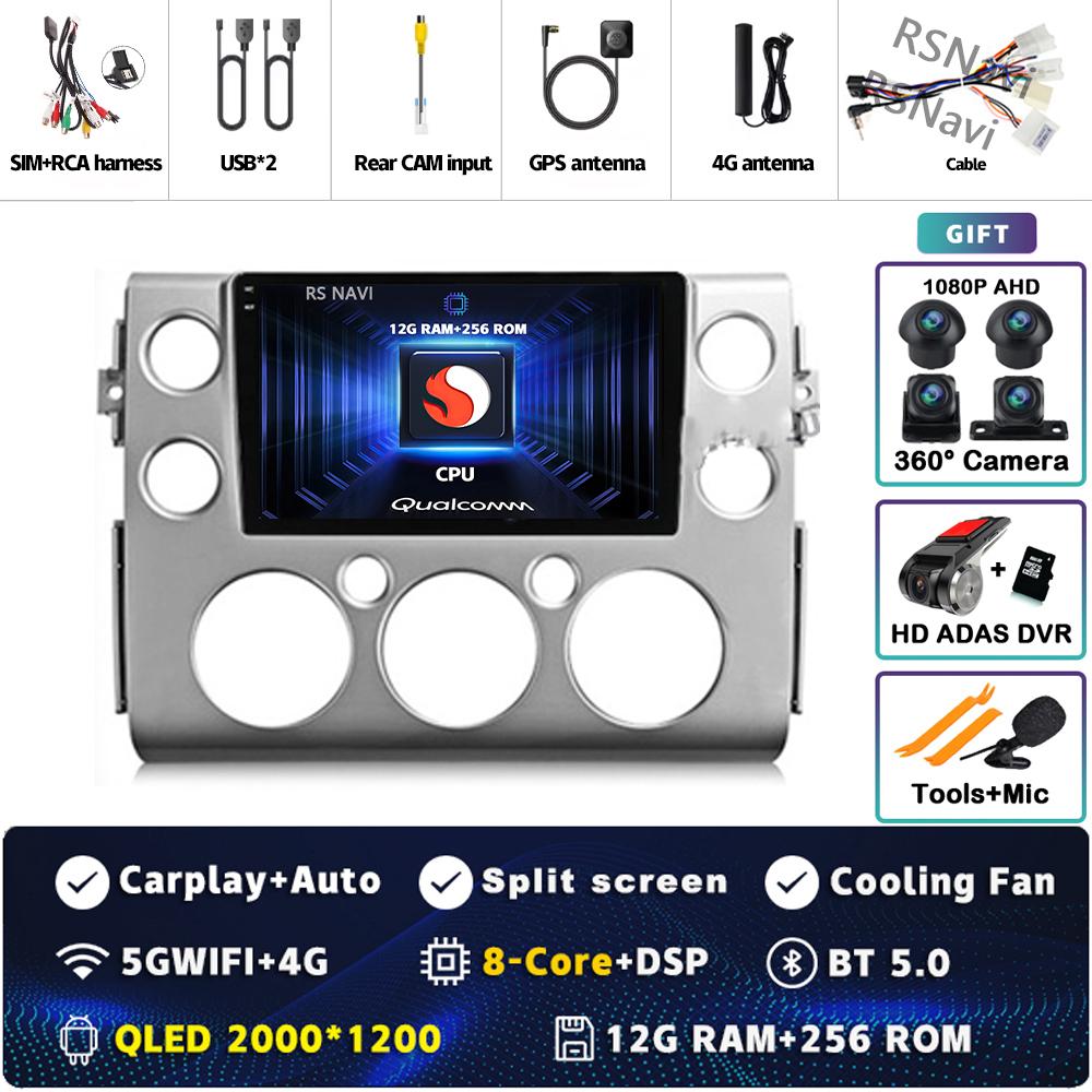 Android 14 Carplay Auto For Toyota FJ Cruiser J15 2006 - 2020 Car Radio 4G WIFI Player Multimedia srereo Navigation Video GPS BT