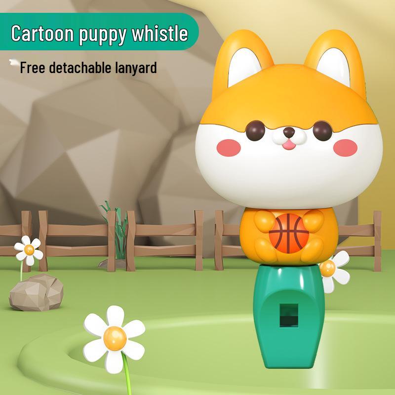 Children's Cartoon Whistle Toy with Lanyard: Small Trumpet, Floating Ball, Water Bird Design for Lung Capacity Exercise