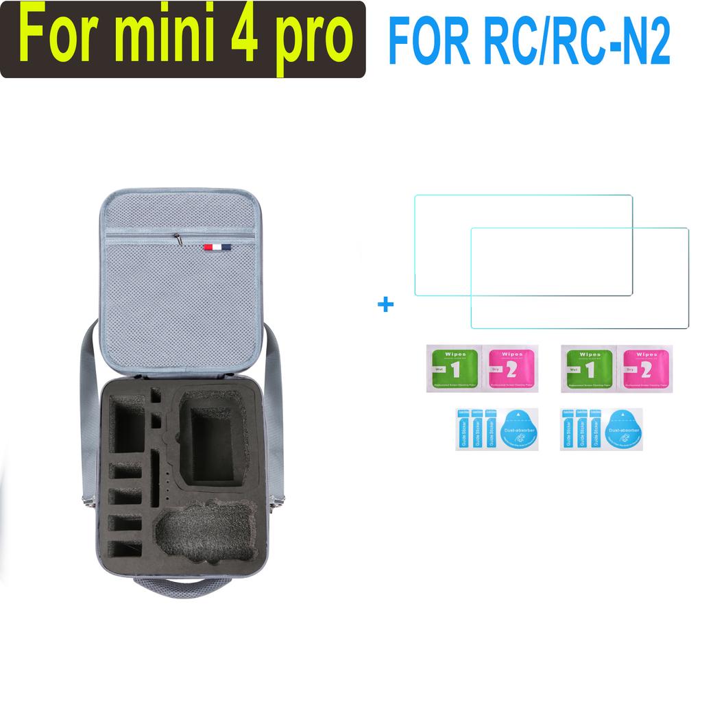 For mini 4 pro Bag Backpack for DJI RC2 Screen Protecor RC-N2 Protective Cover Hard Case for DJI Mini 4 pro Accessories