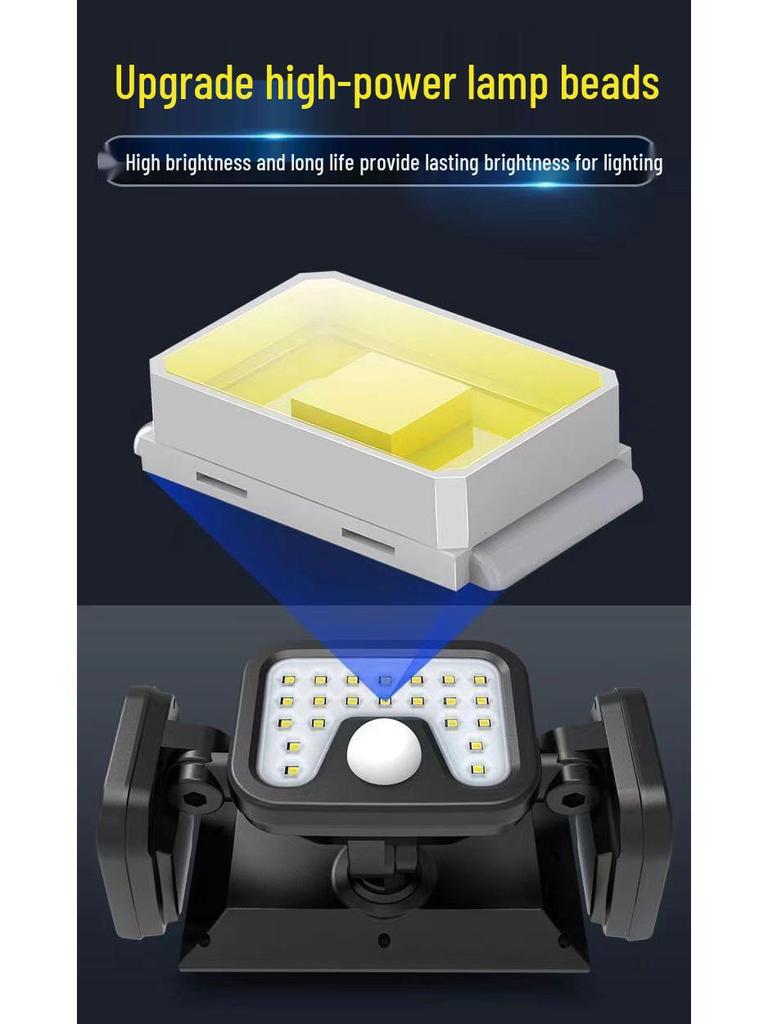 Waterproof Solar LED Motion Sensor Wall Lamp for Indoor/Outdoor Garden Pathway Illumination