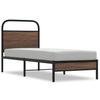 Bed Frame without Mattress 80 x 200 cm Brown Oak Effect