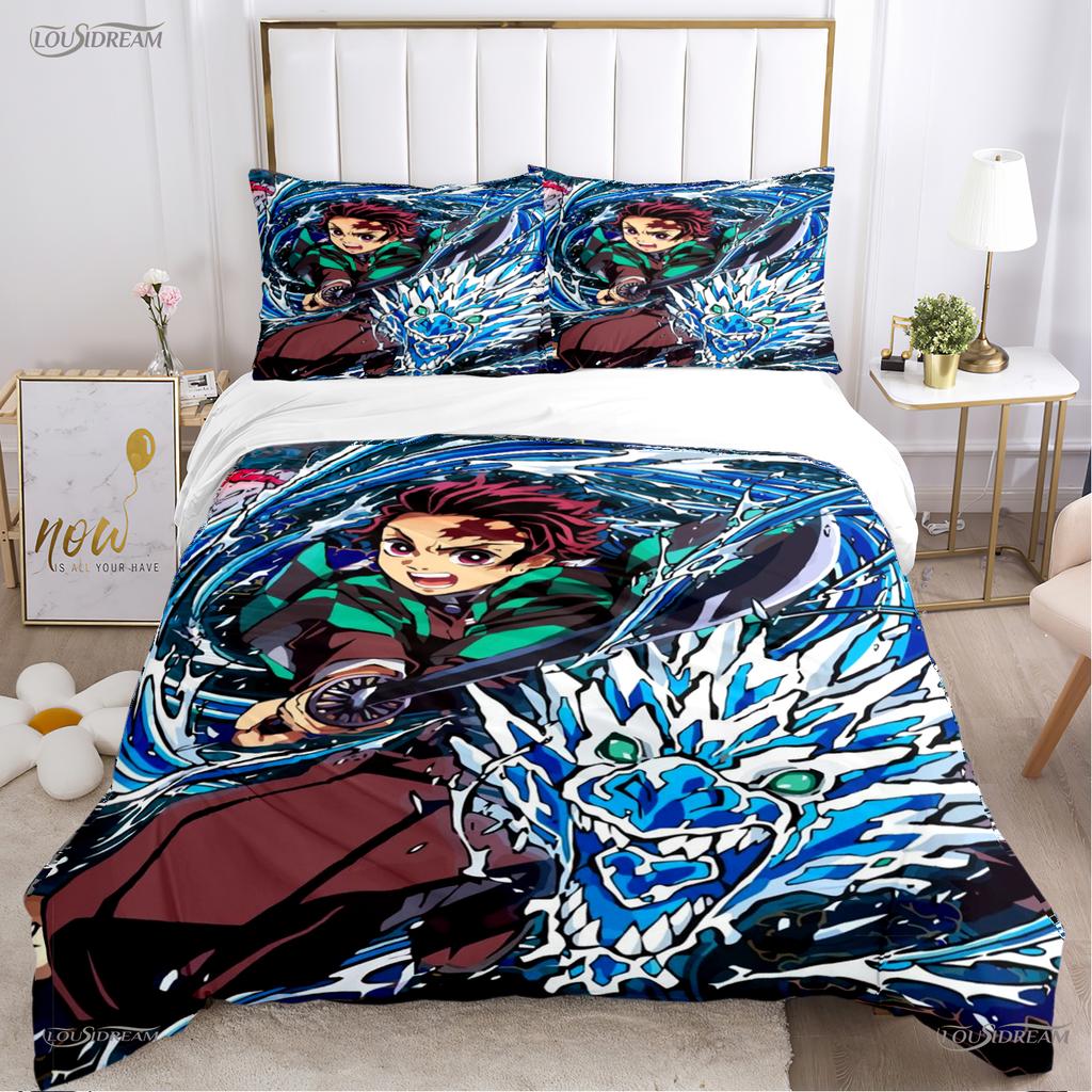 Comforter Cartoon Dedemon-Slayer All Season Comforter Bedding Sets Soft And S Single/Double/Queen/King