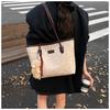 Spacious Faux Leather Tote Bag for Women Fashionable Commuter Shoulder Purse Simple Daily Large Capacity Handbag
