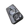 KEYSION Magnetic Transparent Phone Case for MagSafe for iPhone 11 12 13 14 Pro Max Lens Protector Metal Stand Shockproof Cover