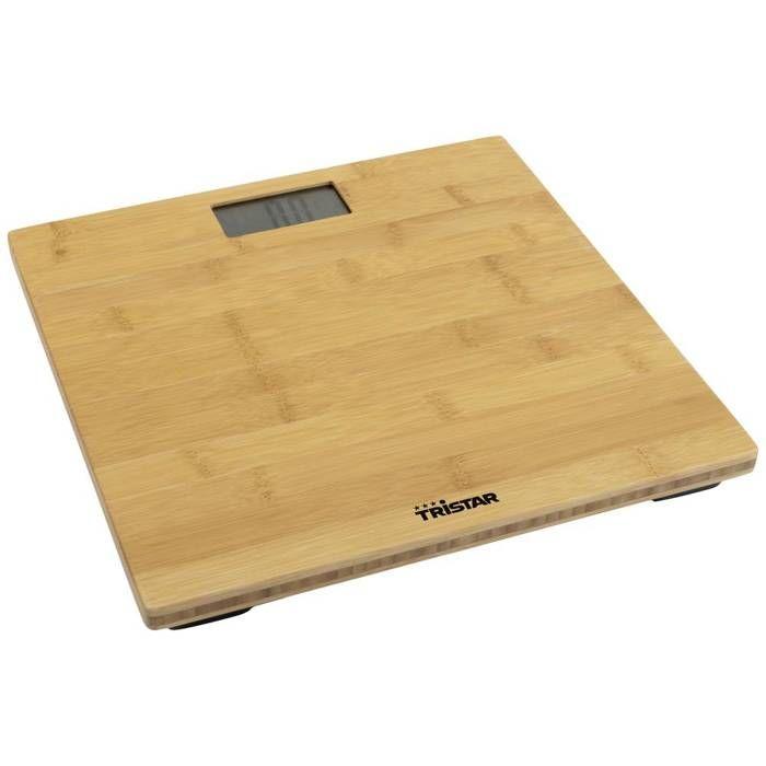 Tristar Pèse-personne de salle de bain 180 kg Bambou