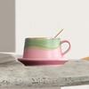 Ceramic Coffee Mug Cup Drinkware Home Decoration with Spoon Pottery Gifts