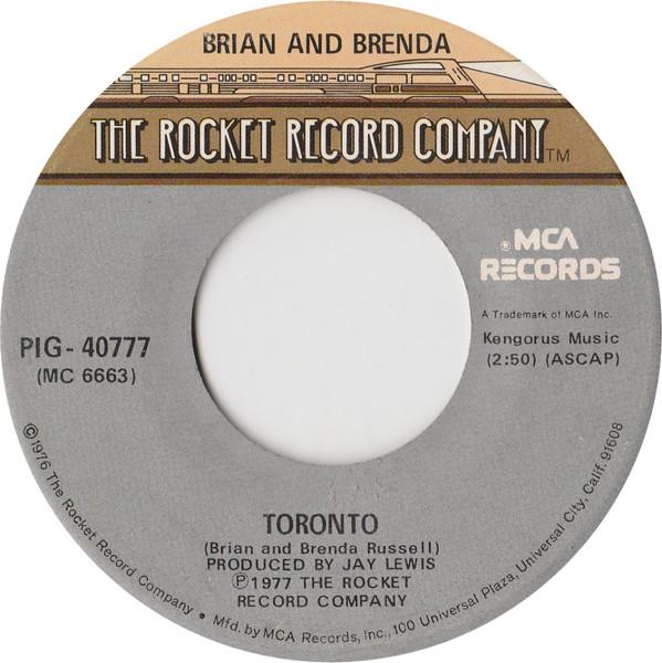 

7inch Record BRIAN BRENDA RUSSELL Toronto Dont Let Love Go PIG40777 The Rocket Reco 1977 US SoulFunk Used