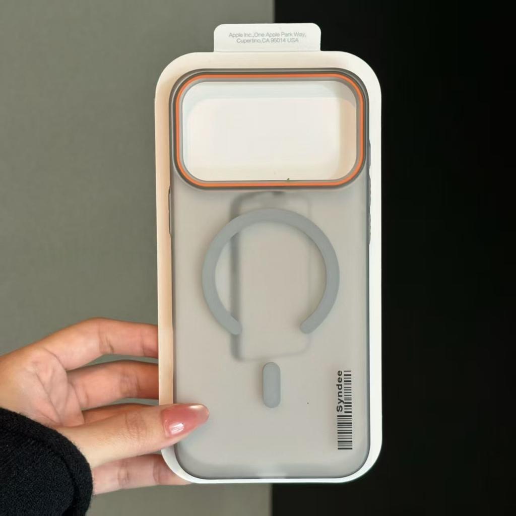 Ultra Thin Frosted Barcode Wireless Charging MagSafe Phone Case for iPhone 17 16 14 15 13 12 Pro Max Translucent PC Cover