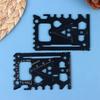 1/2/5 Pezzi Carta Utensile EDC 18-in-1 Acciaio Inossidabile 420 Multifunzione Apribottiglie/Lattine Portachiavi Cacciavite Chiave Inglese Carta