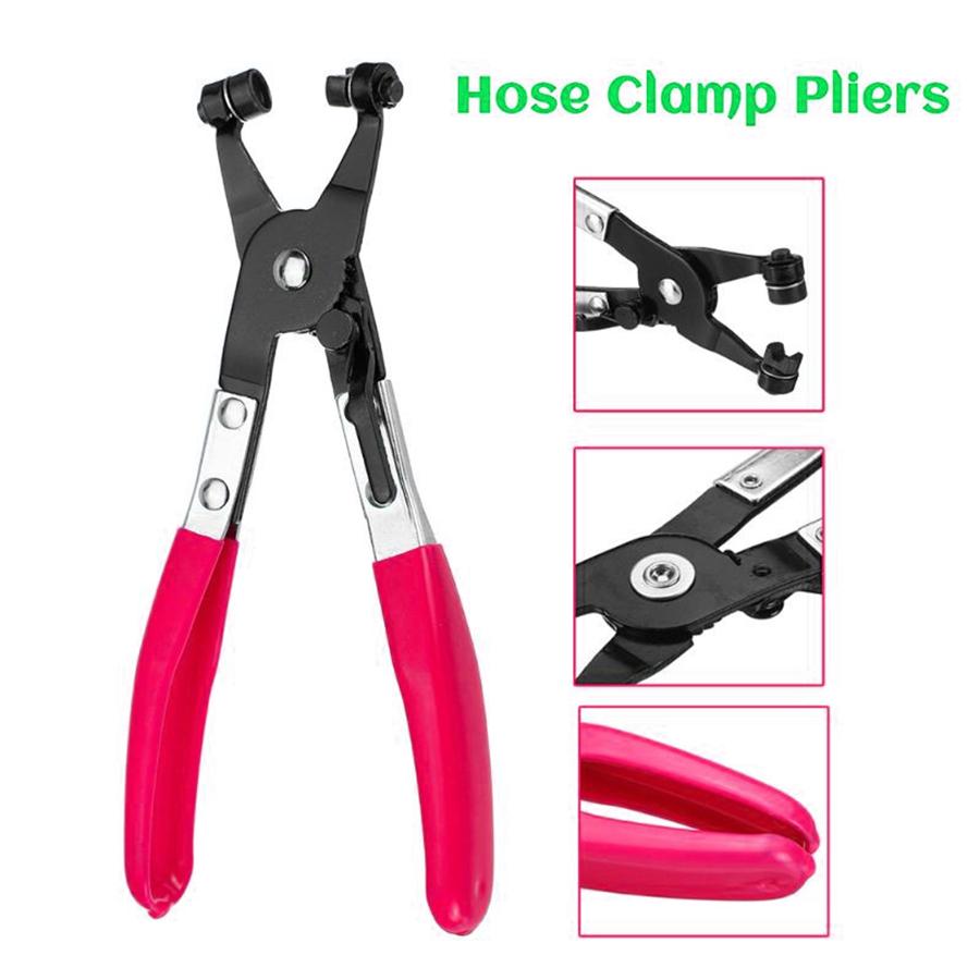 2x Hose Clamp Pliers Tool Swivel Jaw Locking Flat Band Coolant Clip Universal