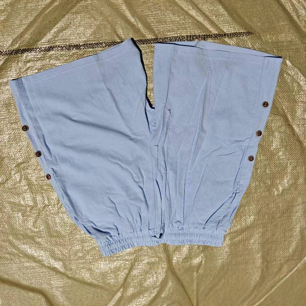 New-style Sports Shirt: Trendy Men’s Cotton-linen Hooded Plain-colour Long-sleeved Top and Shorts – Casual Beach and Holiday Set