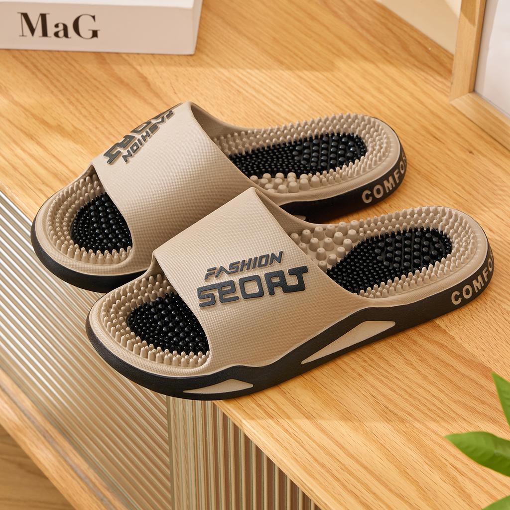 Men Massage Slippers Flat Casual Slides Comfortable Non-slip Men Slippers