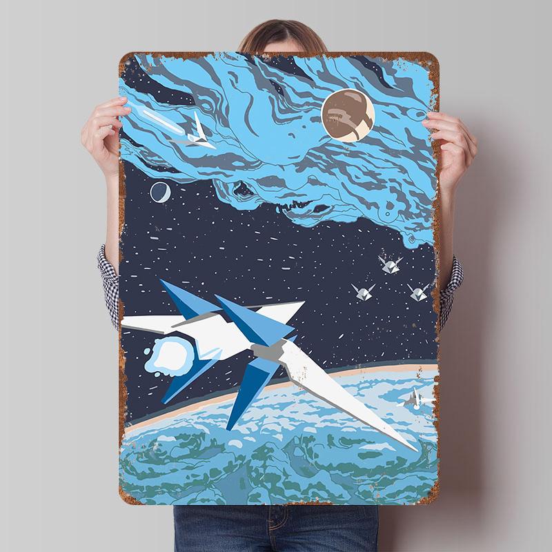 

Star Fox GAME Poster Customized Wall Art Vintage Metal Signs Retro Tin Plaque for Man Cave Office Decor Coffee Bar Accessories 20x30cm（7.8x11.8inch）