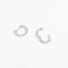 ANDYWEN 925 Sterling Silver Stylish Gorgeous Sterling Silver Gold-plated Zircon Hoop Earring Ladies Simple Jewelry