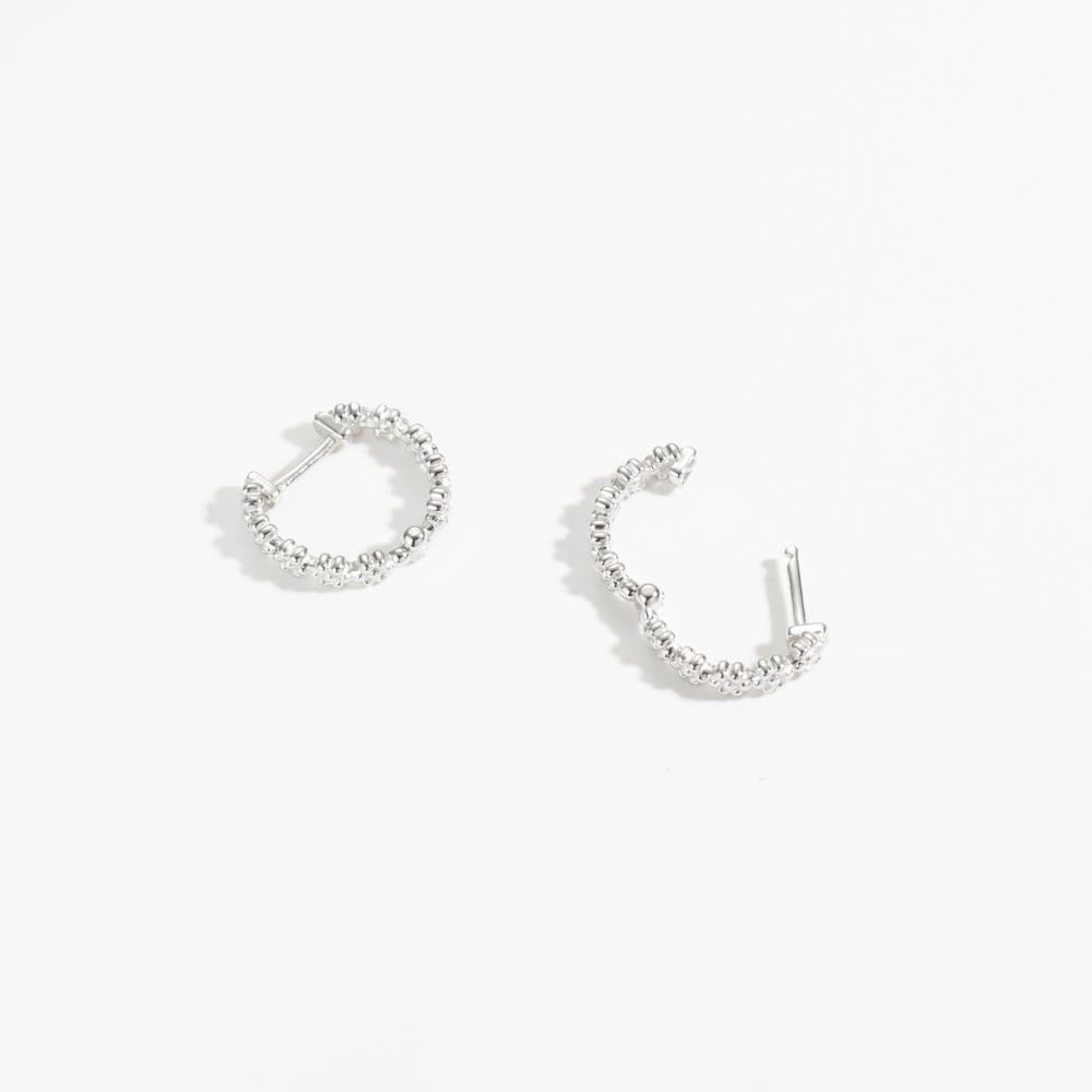 ANDYWEN 925 Sterling Silver Stylish Gorgeous Sterling Silver Gold-plated Zircon Hoop Earring Ladies Simple Jewelry