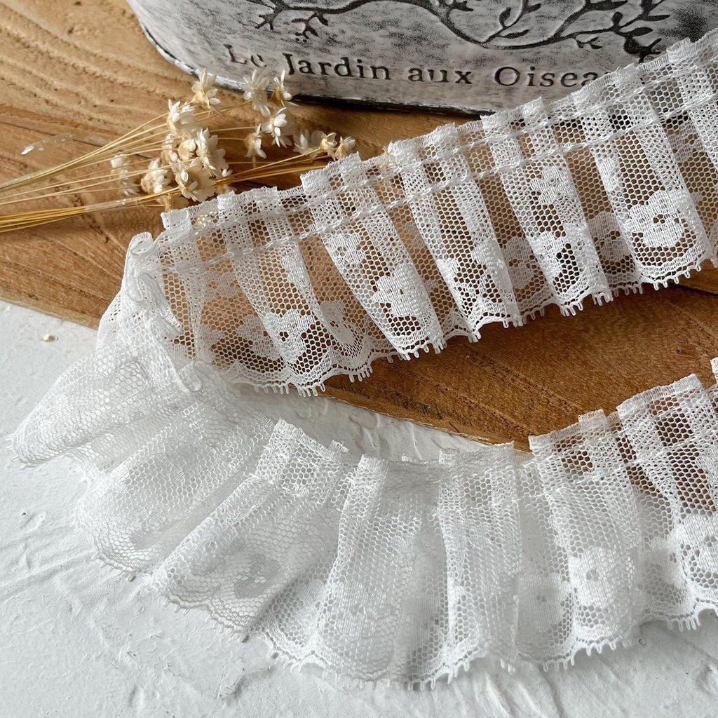 Handmade Lace Trim: Mesh for Baby Clothes, Curtains, Skirts, Pleated Decorative Fabric