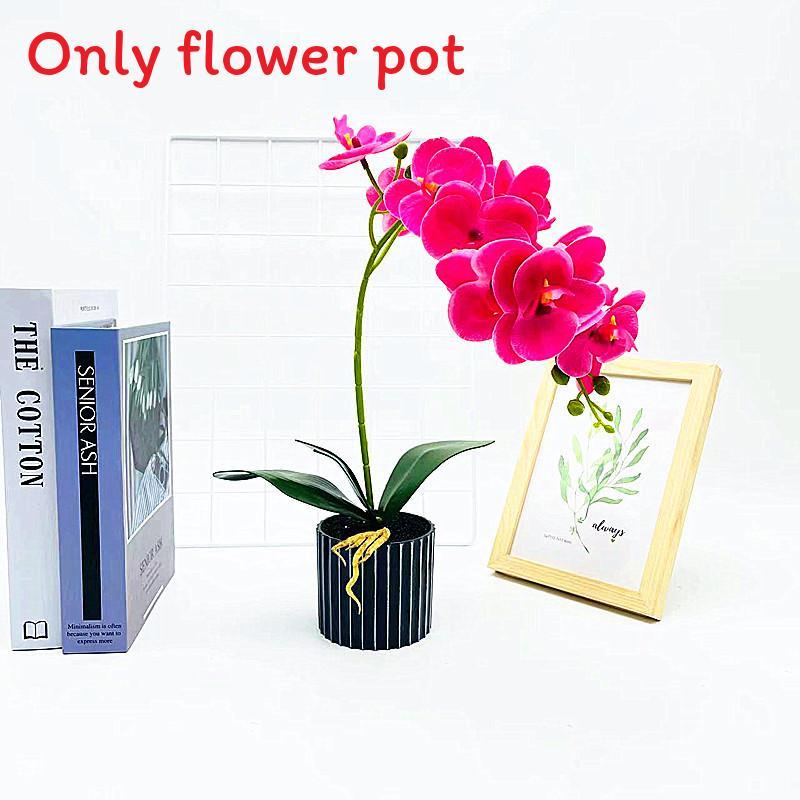 Simulated Potted Phalaenopsis Artificial Flower Desktop Ornament Decoration