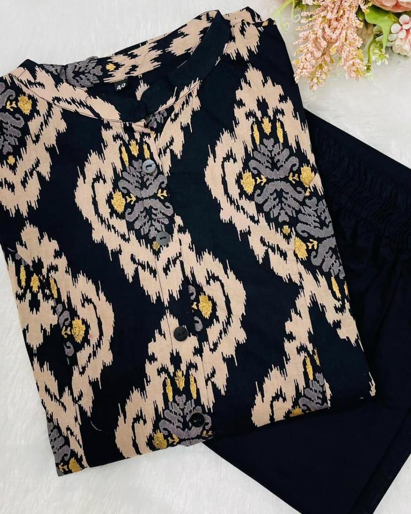 Women Designer A-line Kurta Pant Cord Set Indian Party Wear Designer Top Tunic Kurti Dress