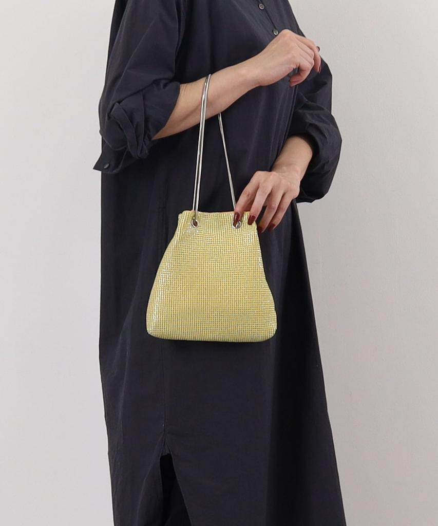 Cuco Metal Mesh Drawstring Tote Bag 2413113005 Yellow (034)