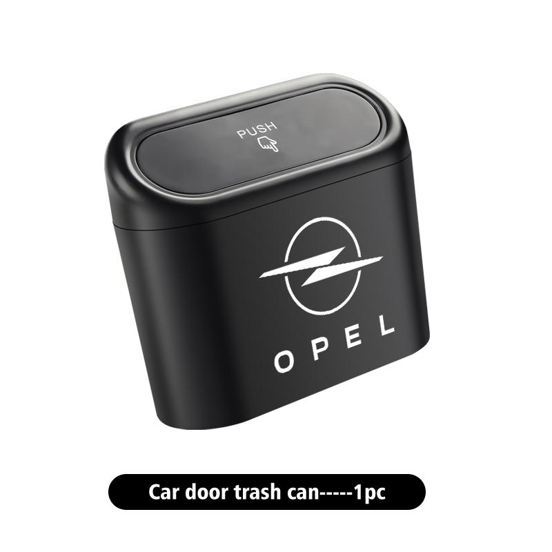 AAJA1 Car Door Trash Can ABS Auto Seat Back Storage Bin with Push Lid For Opel OPC Astra J H G K Insignia Corsa D B E Mokka Vectra B