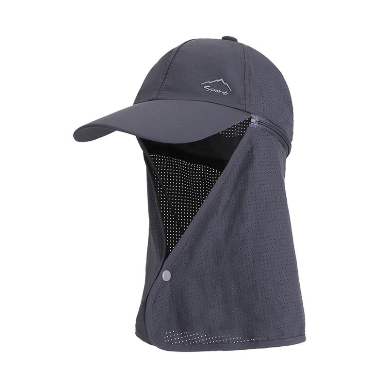 9237 summer sunscreen visor men's mountaineering fishing quick-drying bucket hat outdoor with shawl baseball cap children